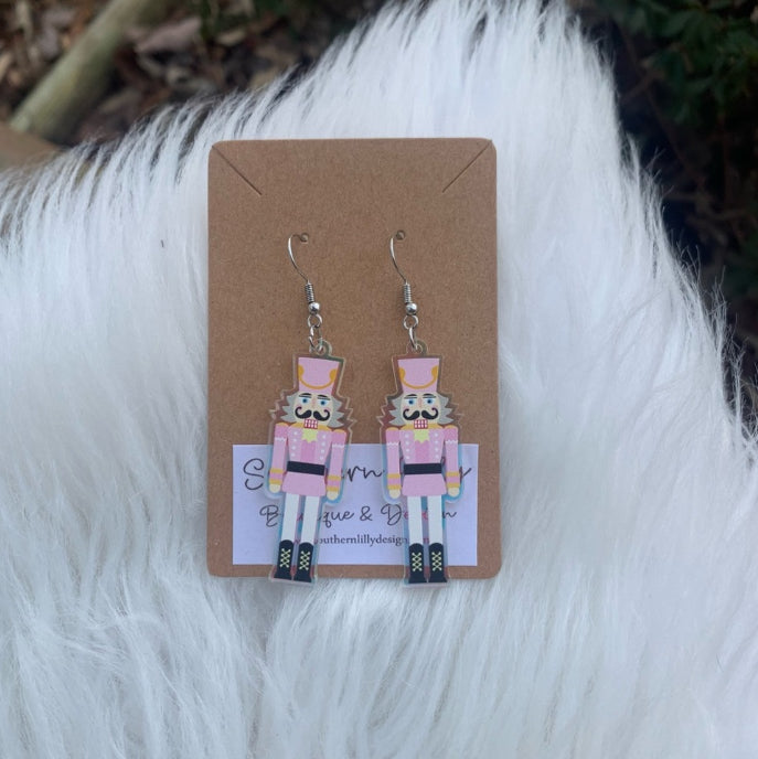 Nutcracker Christmas Dangle Earrings