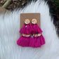 Fuchsia Tassel Earrings