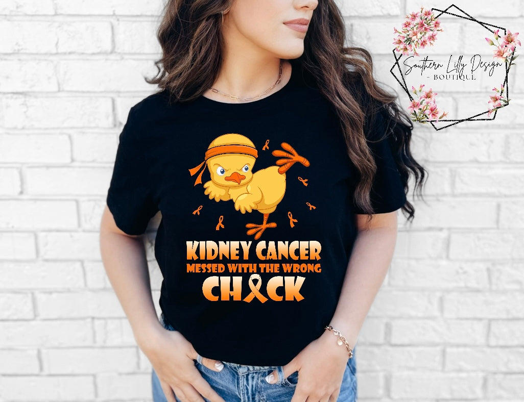 Kidney Cancer Messed with the Wrong Chick Comfort Colors T-Shirt