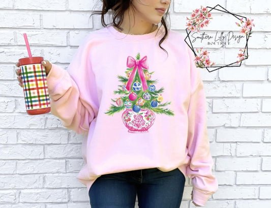 Preppy Christmas Tree Sweatshirt