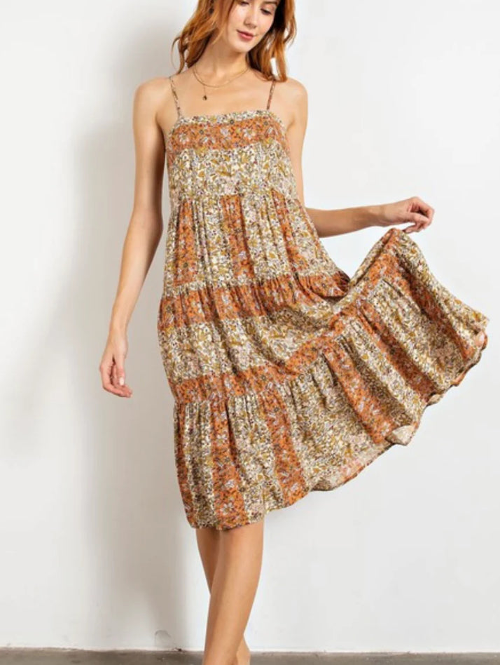 Easel Patterned Dress S