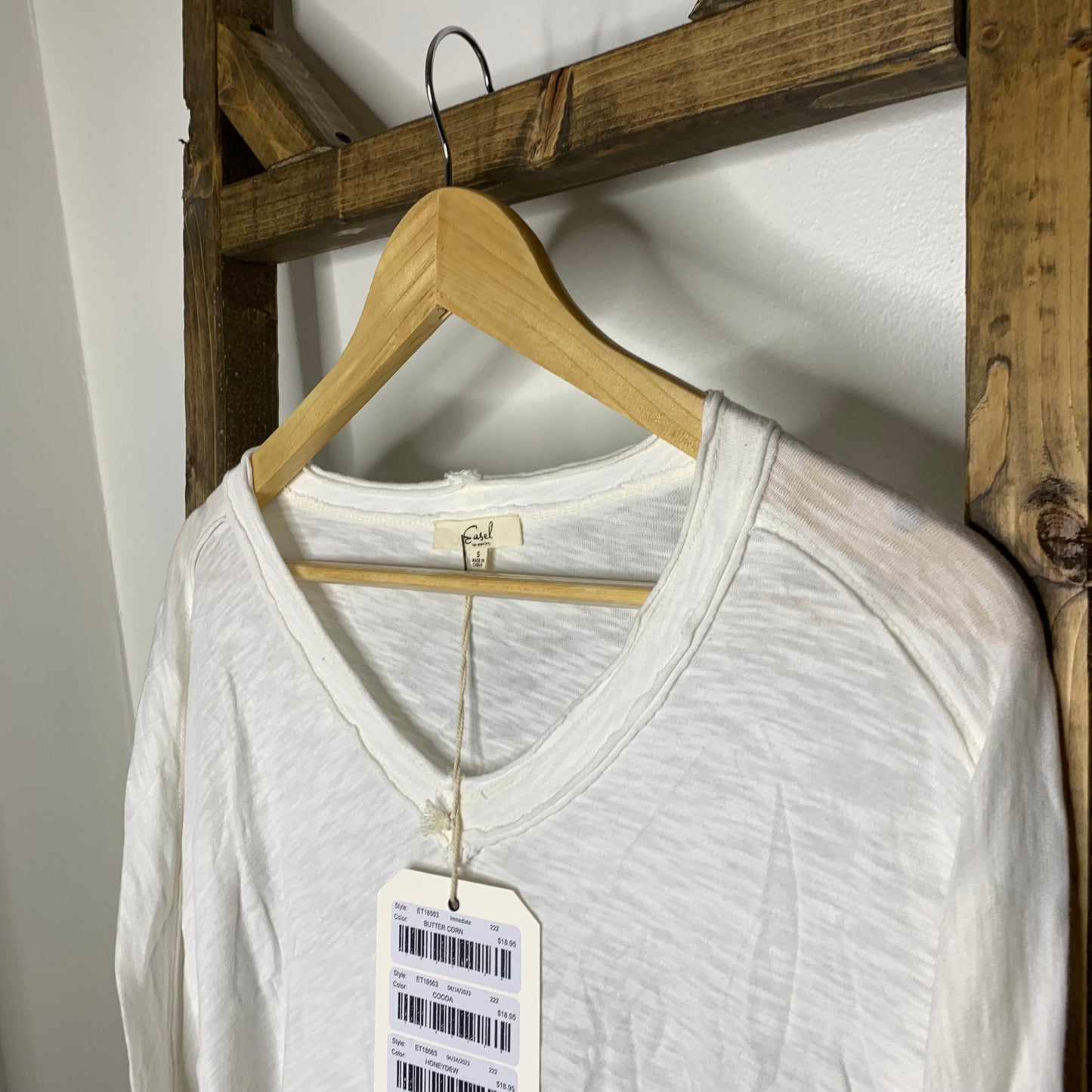 Easel White Oversized Blouse S