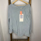 Easel Light Blue Cowl Neck Top S