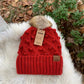 C.C Beanie Firered Bobble Beanie Hat