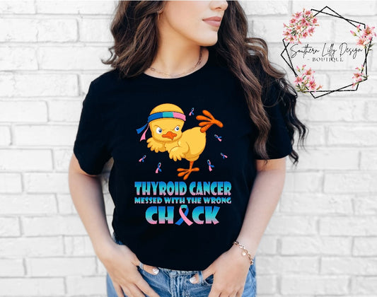 Thyroid Cancer Messed with the Wrong Chick Comfort Colors T-Shirt