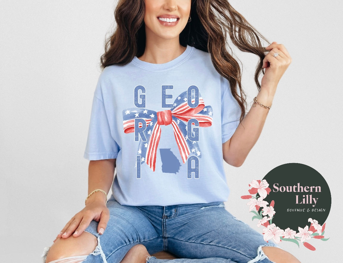 Georgia Bow Comfort Colors T-Shirt