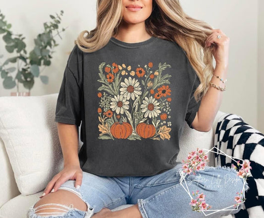 Fall Wildflowers Comfort Colors T-Shirt