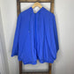 Easel Blue Poncho Zip Up Jacket S