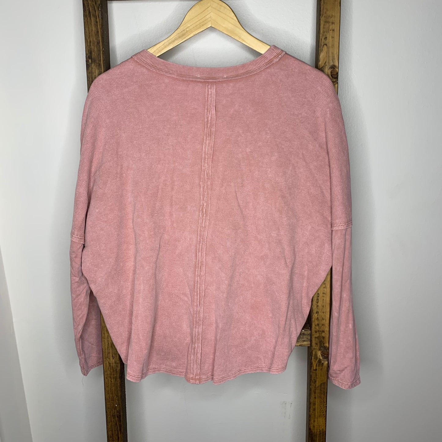 Easel Light Pink Long Sleeve Top S