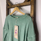 Easel Mineral Wash Light Green Sweatshirt S