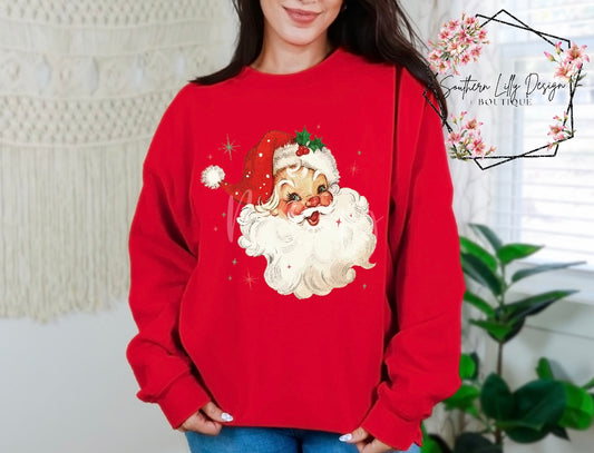 Vintage Santa Face Sweatshirt