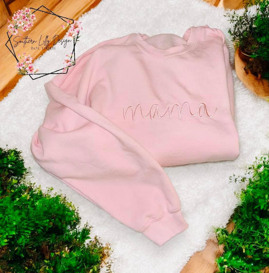 Mama Embroidered Gildan Sweatshirt