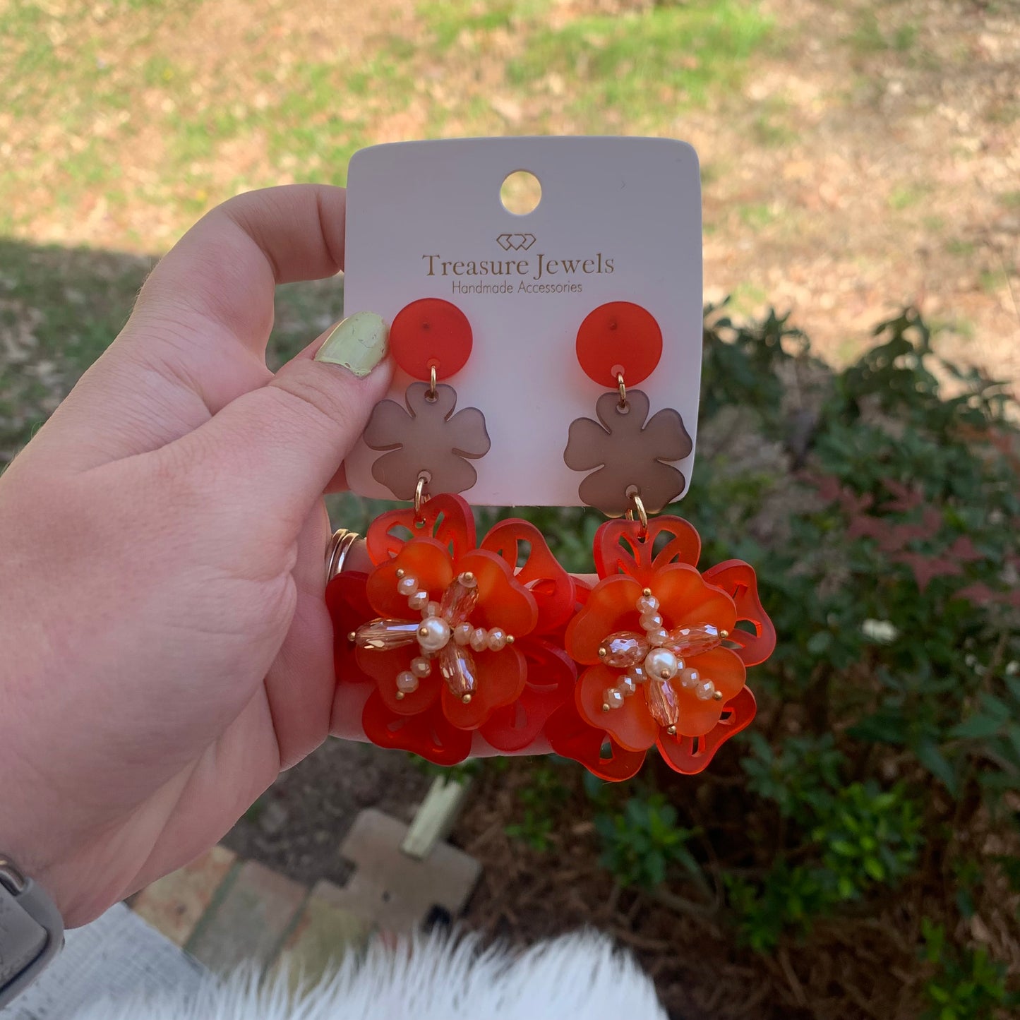 Treasure Jewels Hibiscus Earrings