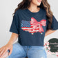 American Flag USA Bow Coquette Comfort Colors T-Shirt