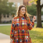Grace + Emma Colorful Plaid Women's Dress