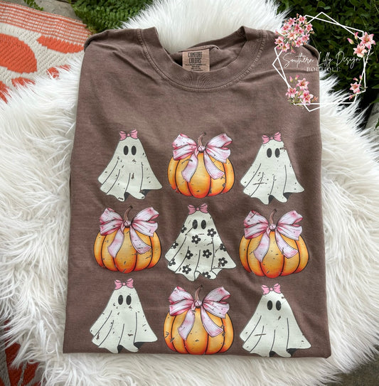 Ghost Coquette Pumpkin Fall Comfort Colors T-Shirt