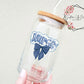 Nurse Coquette Blue Bow 16oz Glass Cup