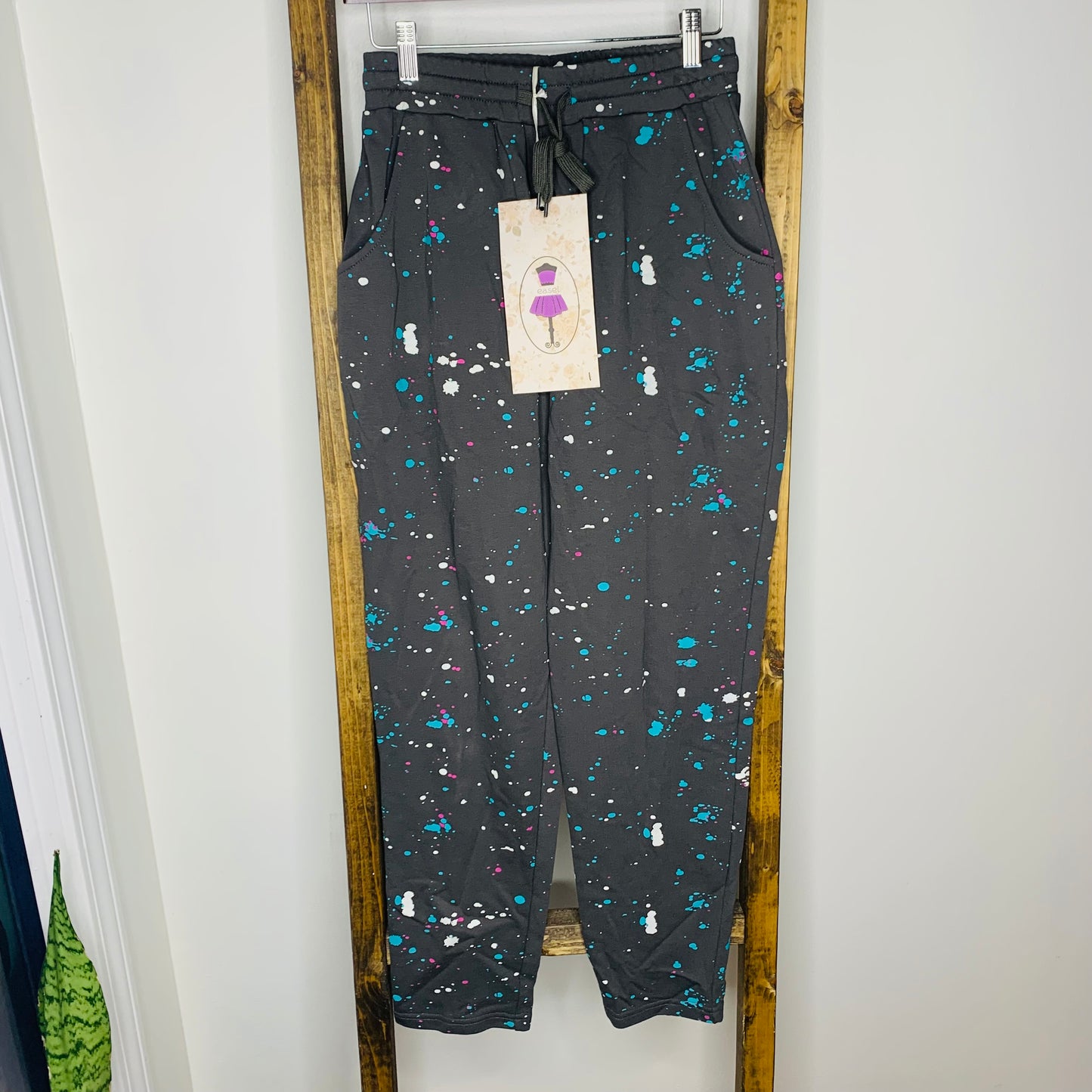 Easel Splatterpaint Jogger Pants S