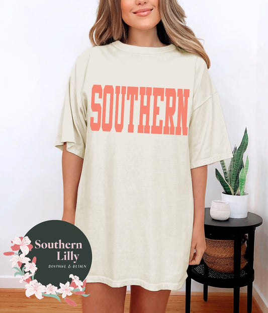 Southern Oversized Text Comfort Colors T-Shirt