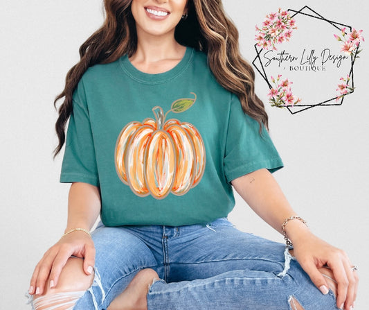 Watercolor Pumpkin Comfort Colors T-Shirt