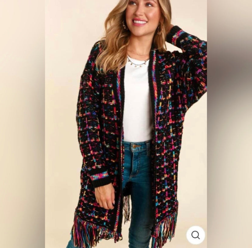 Colorful Crochet Cardigan