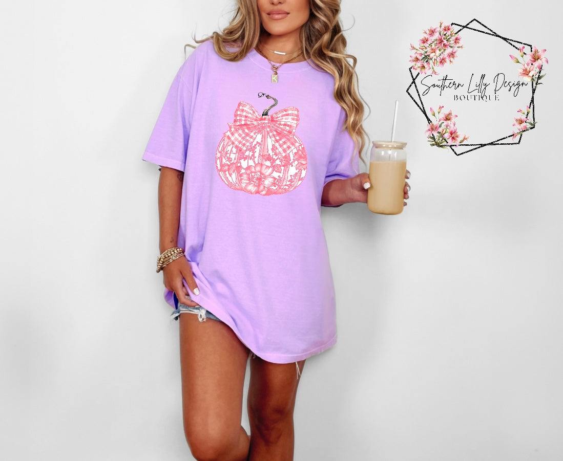 Chinoiserie Pink Pumpkin Comfort Colors T-Shirt