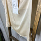 Easel Tie Shoulder Ivory Blouse S