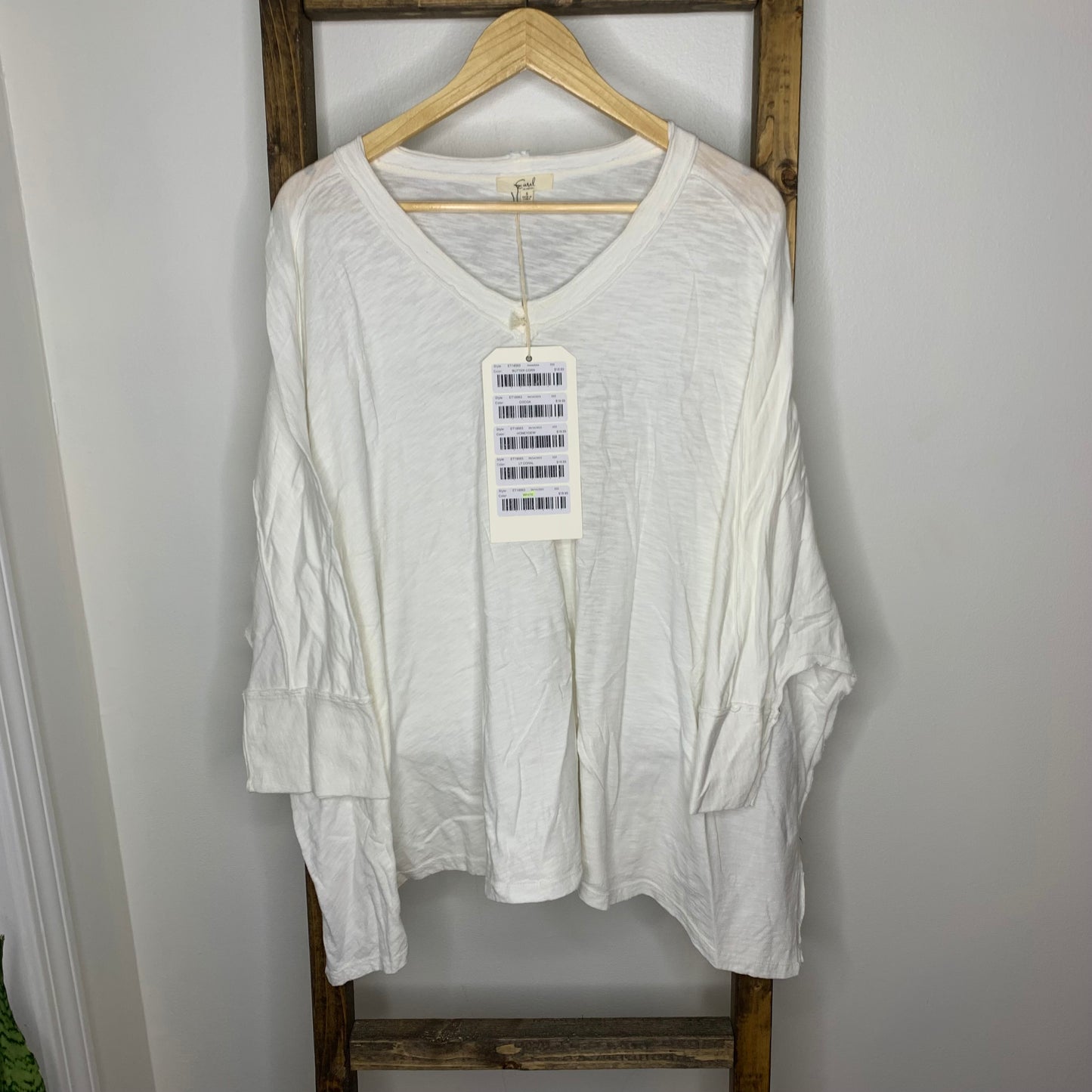 Easel White Oversized Blouse S