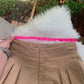 Easel Tan Pleated Shorts S