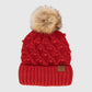 C.C Beanie Firered Bobble Beanie Hat