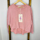 Easel Light Pink Long Sleeve Top S