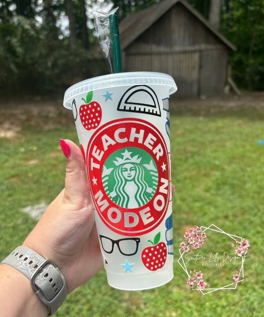 Teacher Mode On Reusable Starbucks Cup