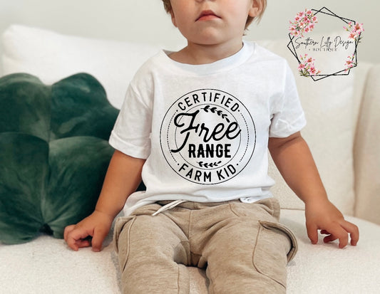 Certified Free Range Farm Kid Children’s Gildan T-Shirt