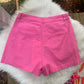 Easel Pink Pleated Shorts S