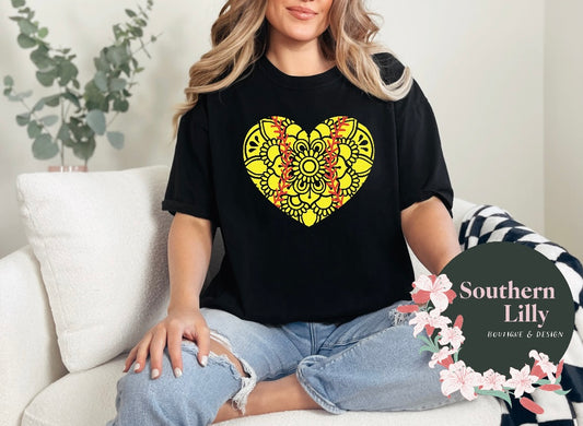 Mandala Softball Comfort Colors T-Shirt