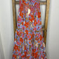 Easel Floral Print Criss Cross Back Maxi Dress S