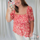 Blush Blossom Plus Size Babydoll Top