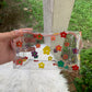 Flower Print Clear Cosmetic Bag/Pencil Pouch Bag