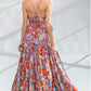 Easel Floral Print Criss Cross Back Maxi Dress S