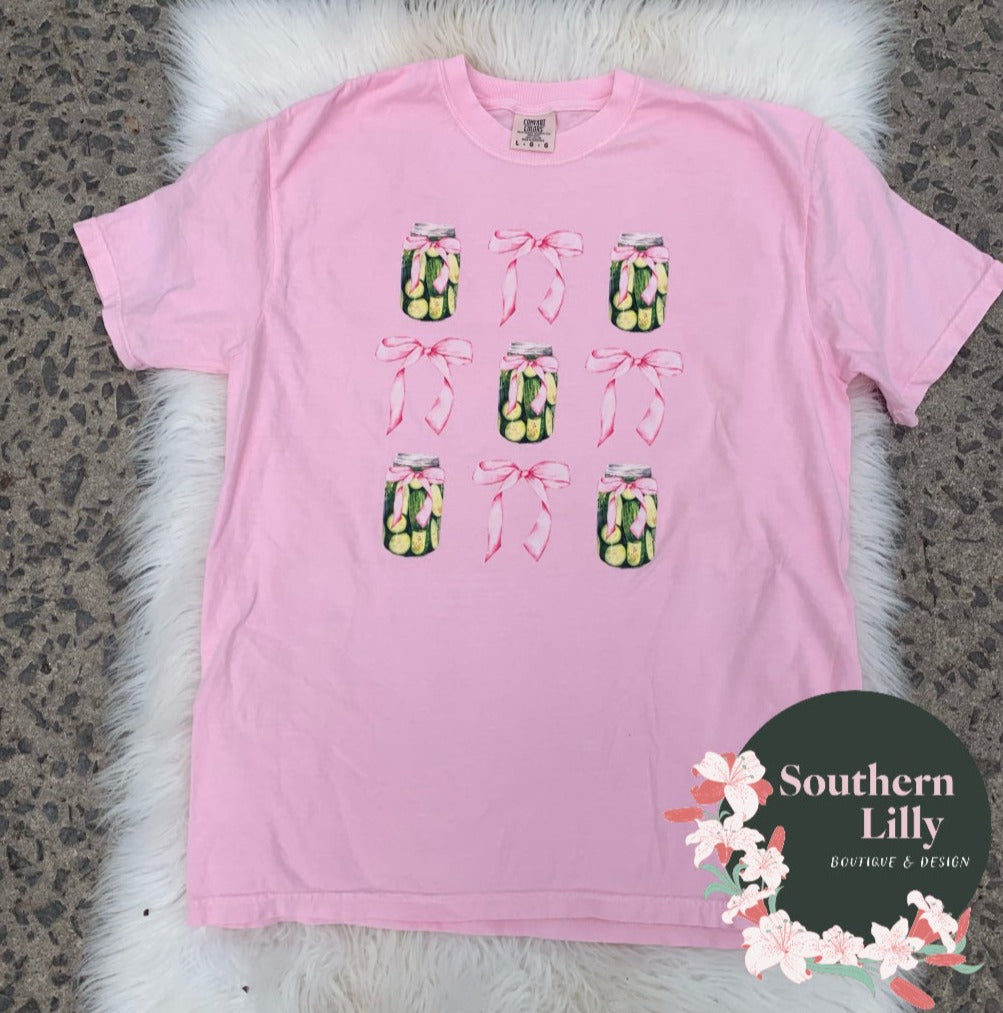 Coquette Pickles and Bows Comfort Colors T-Shirt