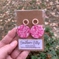 Pink Pattern Abstract Earrings