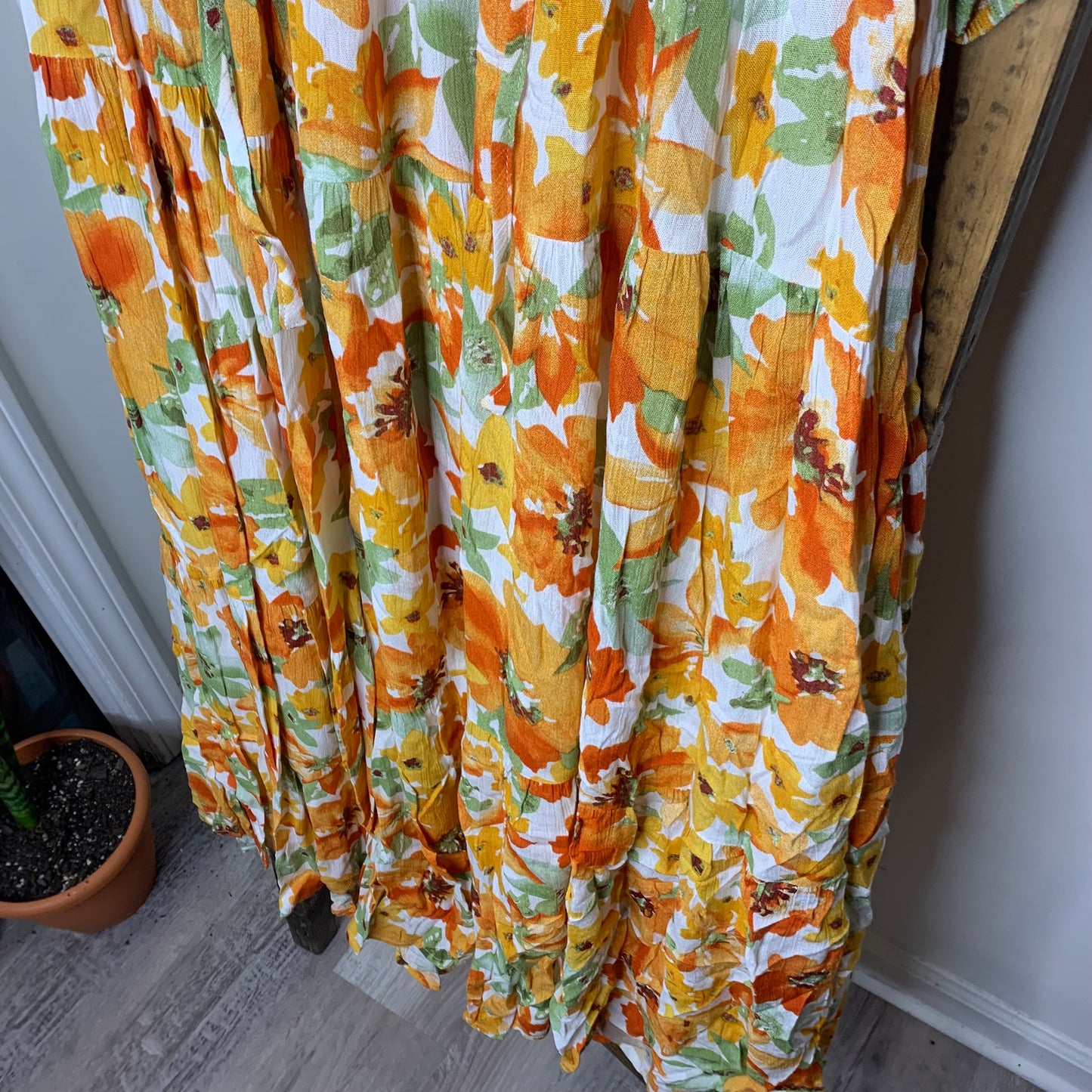 Easel Floral Print Maxi Dress S