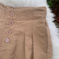 Easel Tan Pleated Shorts S