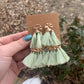 Mint Tassel Earrings