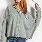 Easel Mineral Wash Thermal Sage Pullover S