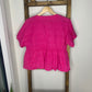 Easel Pink Babydoll Blouse S