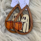 Ghost Trick or Treaters Wooden Earrings