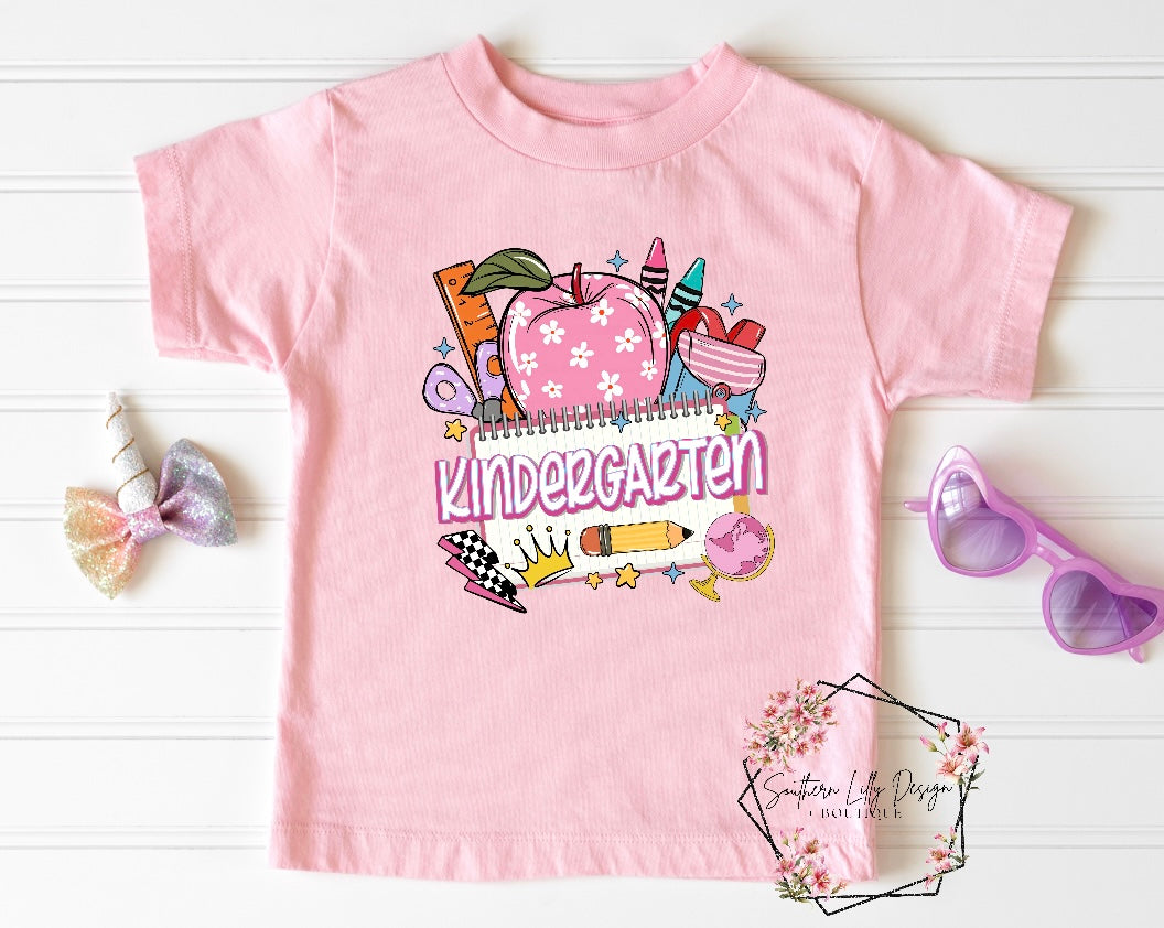 Back to School Grades Pre-K - 5th Grade Girl Tees