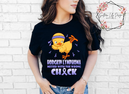 Hodgin Lymphoma Messed with the Wrong Chick Comfort Colors T-Shirt