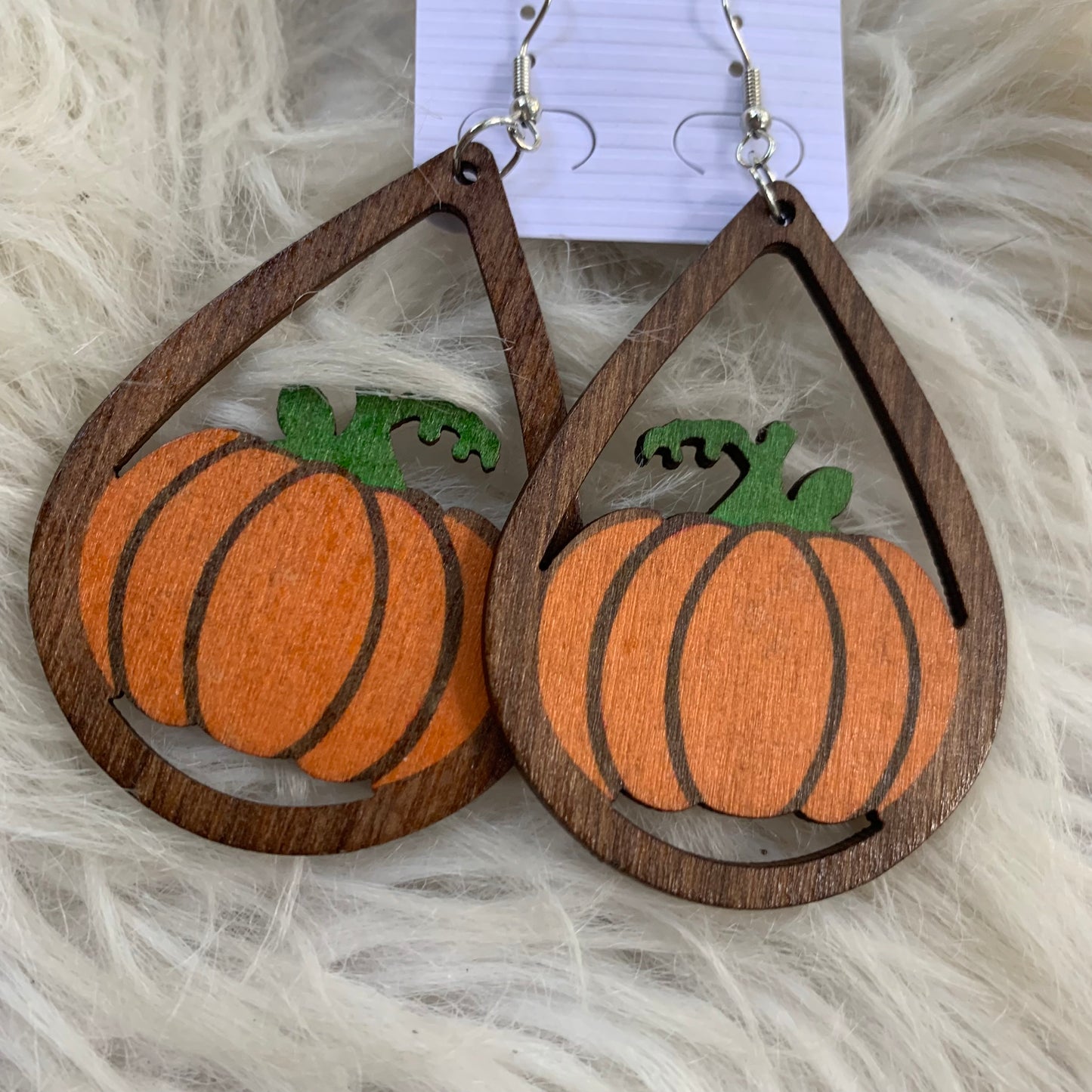 Pumpkins Wooden Earrings